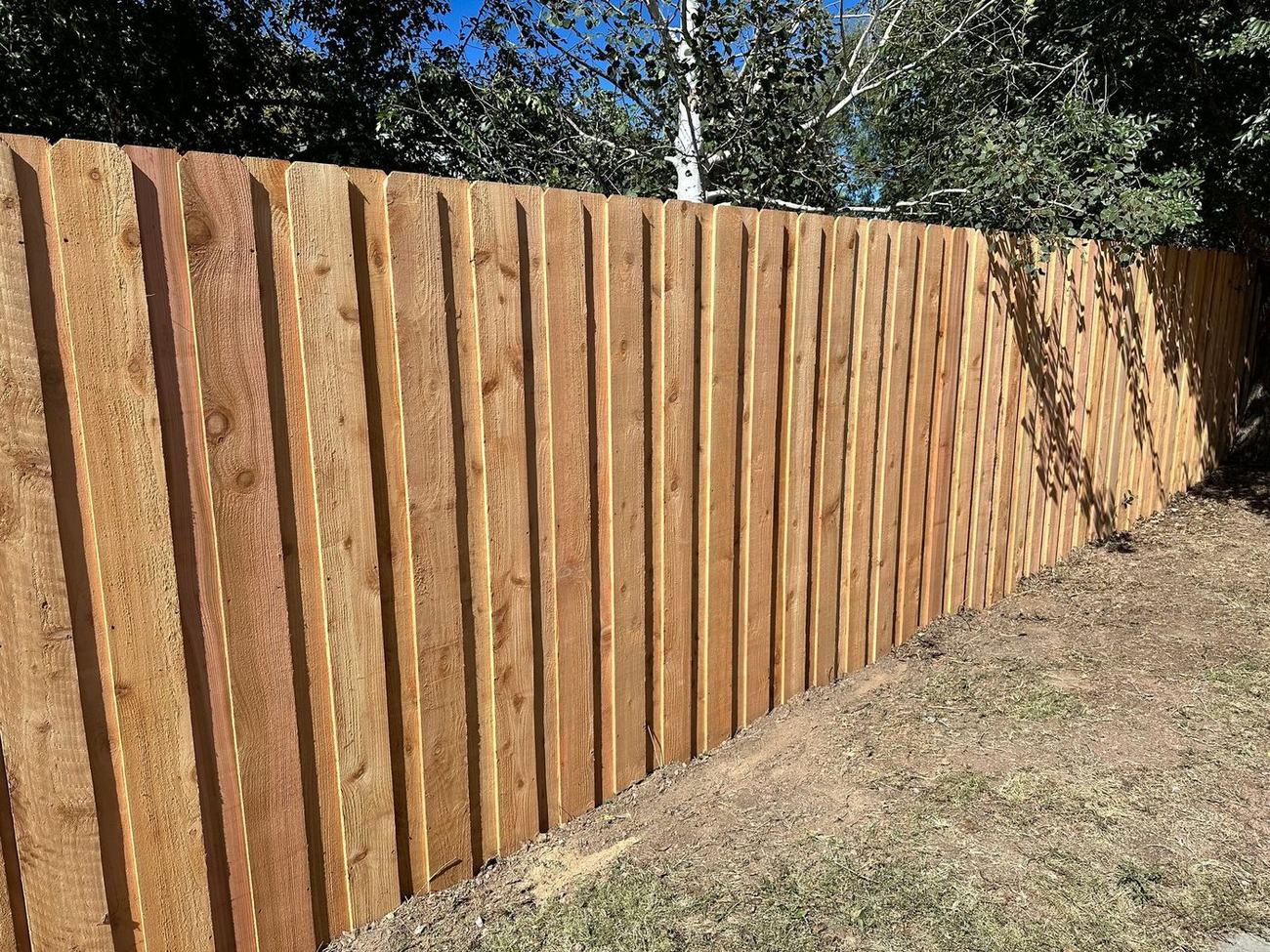 Dog-ear cedar privacy fence Louisville